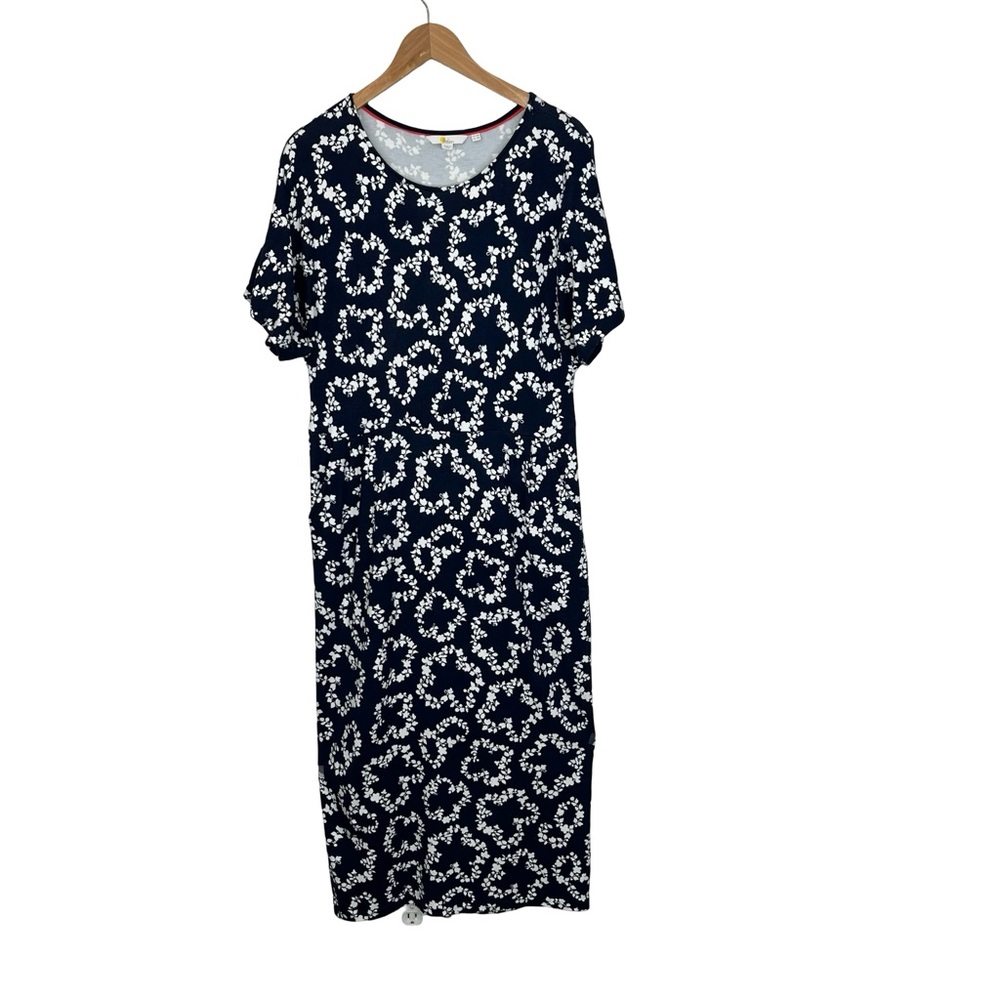 Boden Navy Blue Floral Midi Dress
